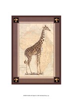 Giraffe with Border II Fine Art Print