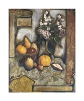 Collage on Art Paper w/Gold I Giclee