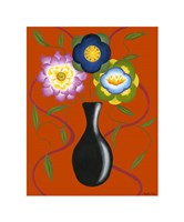 Stylized Flowers in Vase II Giclee