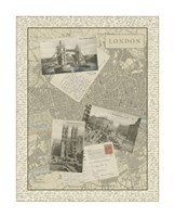 Vintage Map of London Giclee