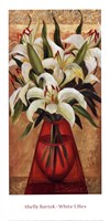 White Lilies by Shelly Bartek - 12" x 24"