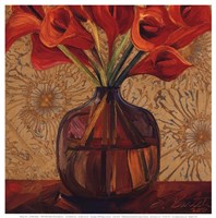 Orange Lilies by Shelly Bartek - 12" x 12"