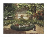 A Sunlit Flower Garden Fine Art Print