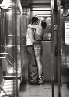 Subway Kiss Framed Print