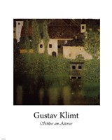 Unterach Manor and Lock Chamber on the Attersee Lake, c.1908 Fine Art Print