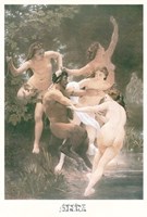 Nymphs and Satyr Framed Print
