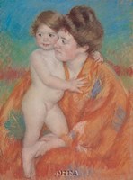 Woman with Baby by Mary Cassatt - 8" x 11"