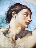 Head of Adam by Michelangelo Buonarroti - 12" x 16"