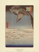 Eagle Flying over the Fukagama District by Ichiryusai Hiroshige - 12" x 16"