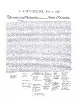 Declaration of Independence by Documents - 12" x 16"