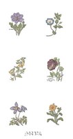 Floral Set (Set of Six) by Jean Louis Prevost - 10" x 23"