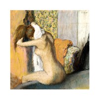 After the Bath, Woman Drying her Neck Fine Art Print