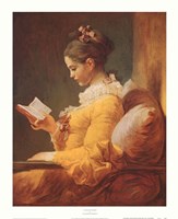 A Young Girl Reading by Jean-Honore Fragonard - 22" x 27"