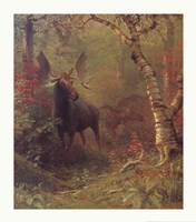 Moose by Albert Bierstadt - 22" x 25"