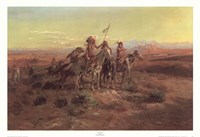 Scouts by Charles M. Russell - 29" x 20"