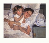 Breakfast in Bed by Mary Cassatt - 28" x 25"