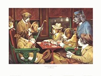 His Station And Four Aces Fine Art Print