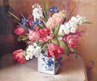 Tulips and Stock by F. Julia Bach - 26" x 22"