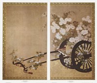 Festival Flower Cart (Diptych) by Peggy Olsen - 38" x 32"