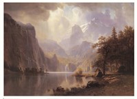 In the Mountains by Albert Bierstadt - 35" x 26"