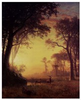 Light in the Forest by Albert Bierstadt - 25" x 31"