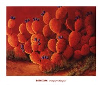 Orange Prickly Pear by Beth Zink - 32" x 27"