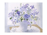 Blue Floral Spray Fine Art Print