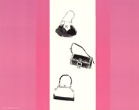 Trois Sacs a Main avec Rouge Fine Art Print