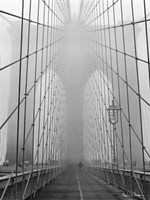 Foggy Day on Brooklyn Bridge Fine Art Print