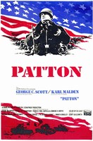Patton - red, white, blue Wall Poster