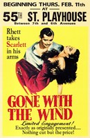 Gone with the Wind Vintage Theater Advertisement Yellow Wall Poster