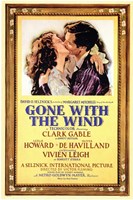 Gone with the Wind Framed Kissing Movie Advetisement Wall Poster