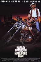 Harley Davidson and Marlboro Man Don Johnson Wall Poster