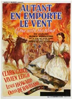 Autant En Emporte Le Vent Fire Wall Poster