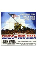 Sands of Iwo Jima - American flag (square) Wall Poster