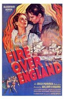 Fire Over England Wall Poster