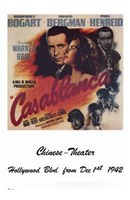 Casablanca Chinese Theater Wall Poster