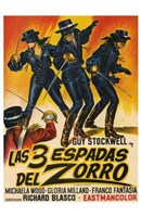 The Three Swords of Zorro Wall Poster