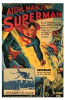 Atom Man Vs Superman Superman Flies Again Wall Poster