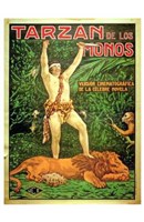 Tarzan of the Apes, c.1917 (Spanish) - style B Wall Poster