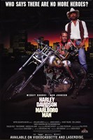 Harley Davidson and Marlboro Man Mickey Rourke Wall Poster