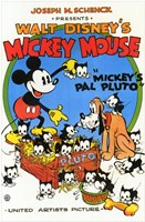 Mickey's Pal Pluto Fine Art Print