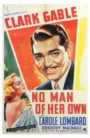 No Man of Her Own With Gable And Lombard Wall Poster