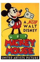 A New Walt Disney Mickey Mouse in Yellow Fine Art Print