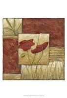 Red Lacquer Collage I Fine Art Print