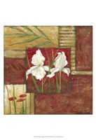 Red Lacquer Collage II Fine Art Print