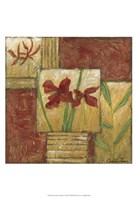 Red Lacquer Collage III Fine Art Print