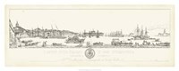 Antique Seaport I Framed Print