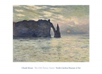 The Cliff, Etretat, Sunset, 1883 Fine Art Print
