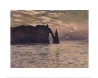 The Cliff, Etretat, Sunset, 1883 Fine Art Print